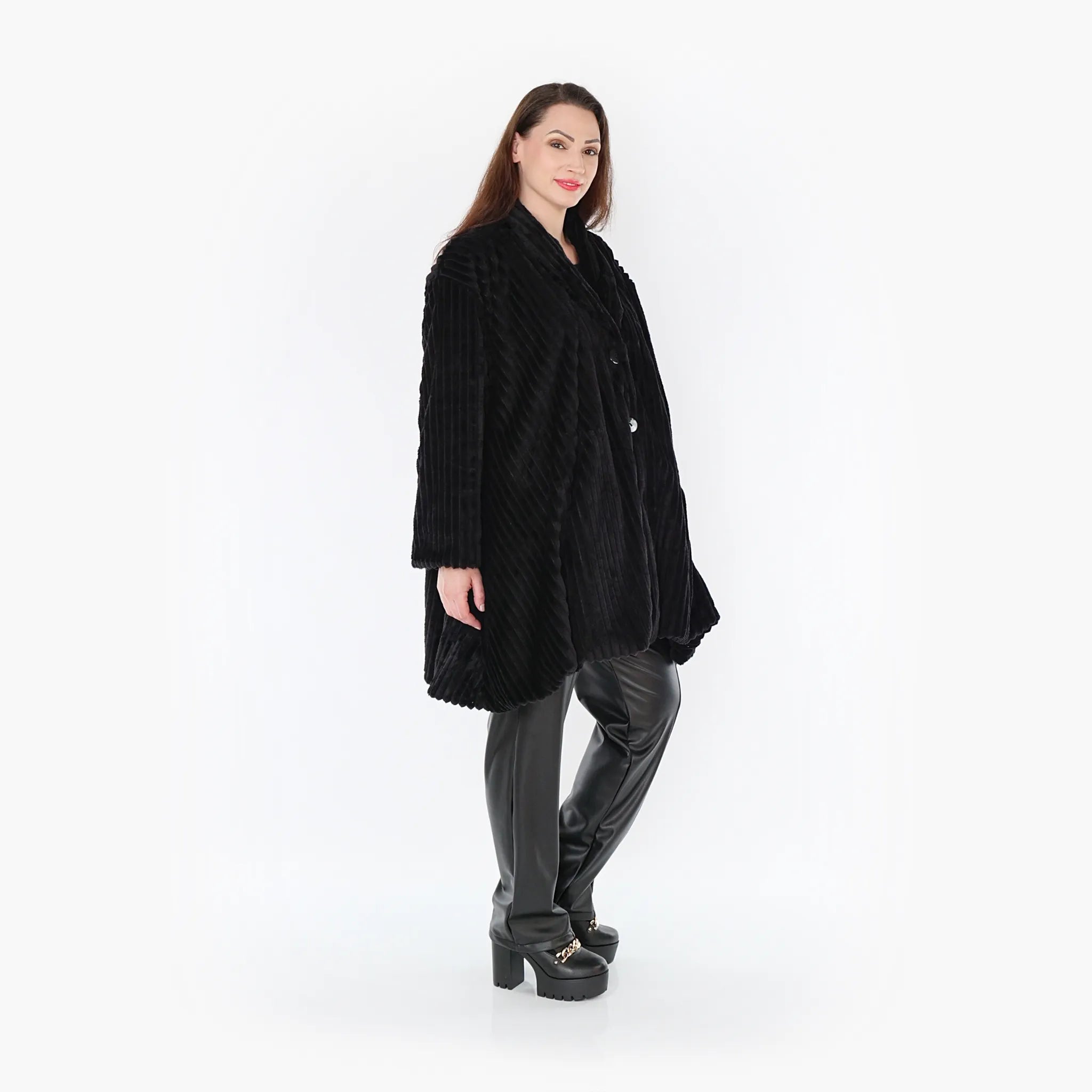  A-Form Jacke von AKH Fashion aus Polyester, 1413.07015, Schwarz, Schick, Modern, Bequem