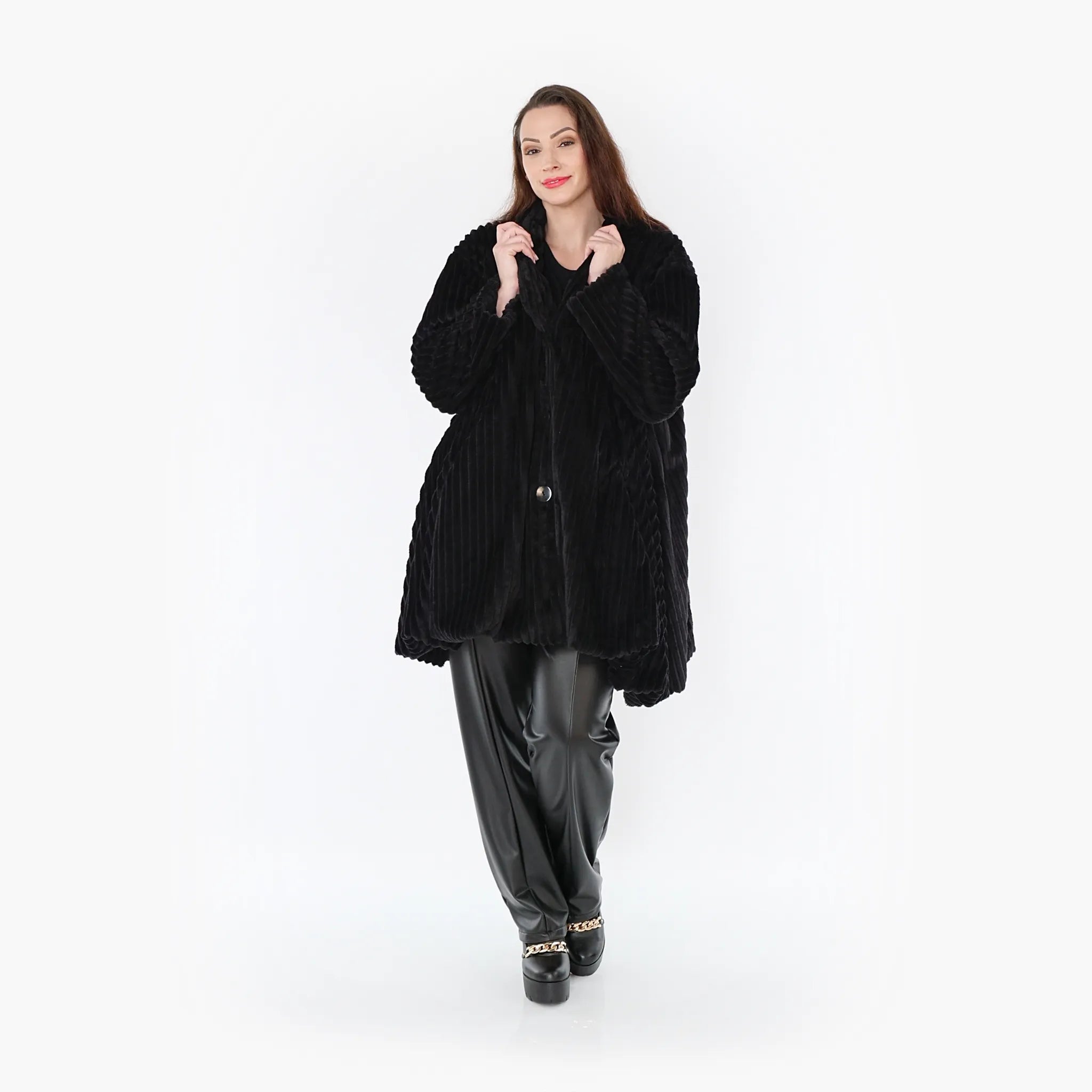  A-Form Jacke von AKH Fashion aus Polyester, 1413.07015, Schwarz, Schick, Modern, Bequem
