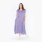  Ballonkleid von AKH Fashion aus Viskose, 1417.01920, Flieder/Weiß, Schick, Modern, Bequem