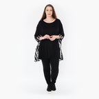  A-Form Bigshirt von AKH Fashion aus Baumwolle, 1418.00593, Schwarz/Weiß, Schick, Modern