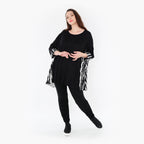  A-Form Bigshirt von AKH Fashion aus Baumwolle, 1418.00593, Schwarz/Weiß, Schick, Modern