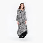  Ballonmantel von AKH Fashion aus Viskose, 1406724, Schwarz/Weiß, Pinselstrich, Schick