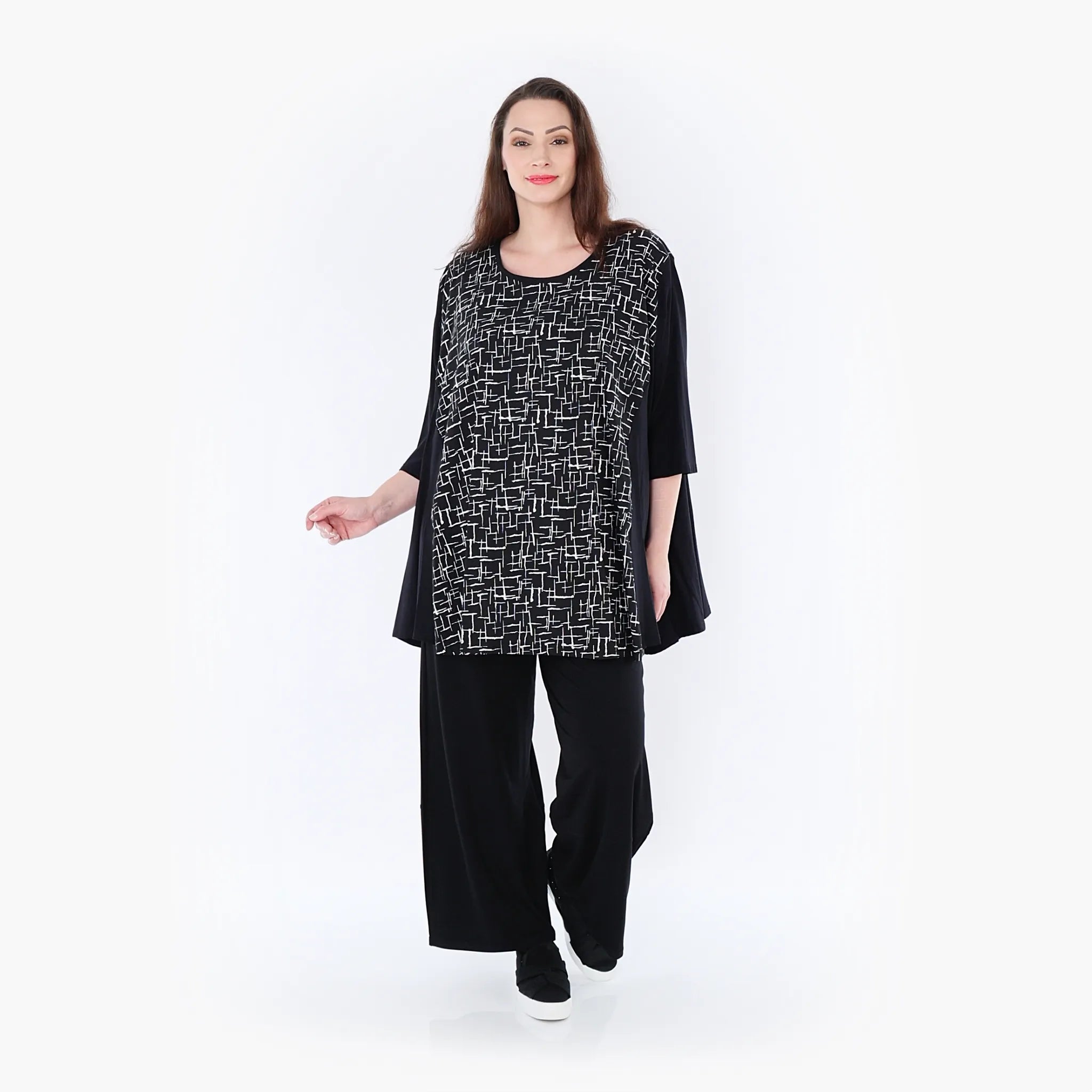 A-Form Shirt von AKH Fashion aus Viskose, ausgefallene, zeitlose Lagenlook Mode
