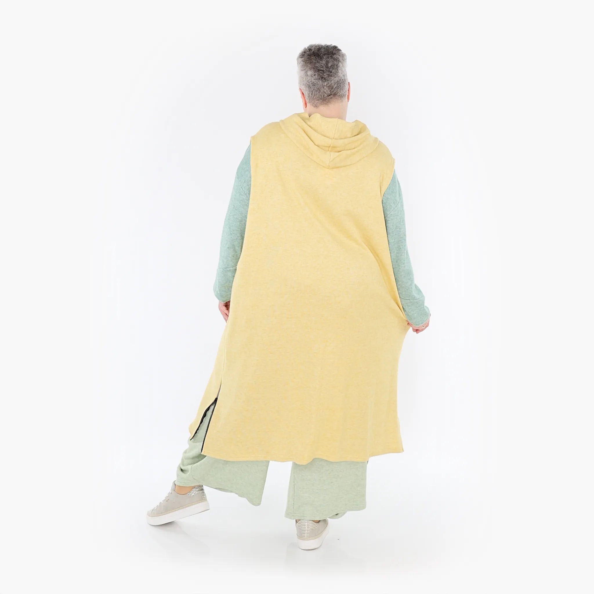  AKH Fashion Weste in gerader Form, aus Viskose, 1429.06879, LimeGelb, Schick, Modern