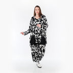  A-Form Jacke von AKH Fashion aus Viskose, 1434.07027, Schwarz/Weiß, Schick, Modern, Bequem