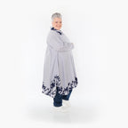  A-Form Bluse von AKH Fashion aus Baumwolle, 1435.06917, Weiß/Blau, Vichy-Streifen, Schick