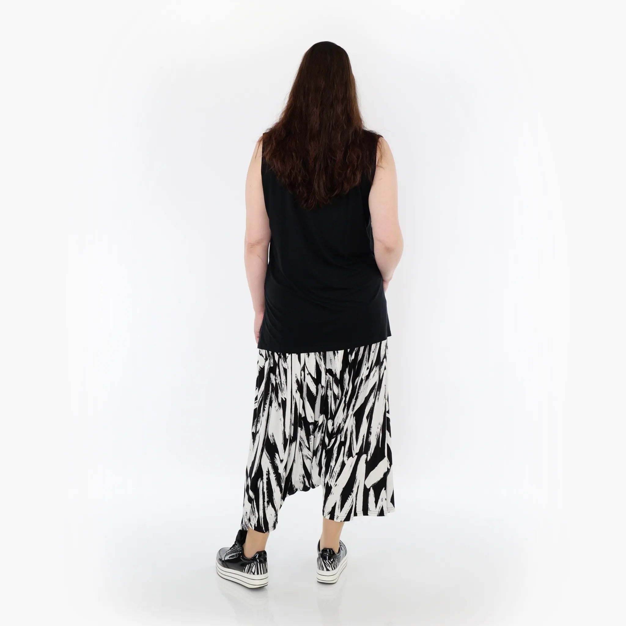  Haremshose von AKH Fashion aus Viskose, 1439.06944, Weiß/Schwarz, Schick, Modern, Bequem