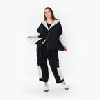  AKH Fashion Jacke in kastiger Form, aus Baumwolle, 1441.07025, Schwarz/Weiß, Schick