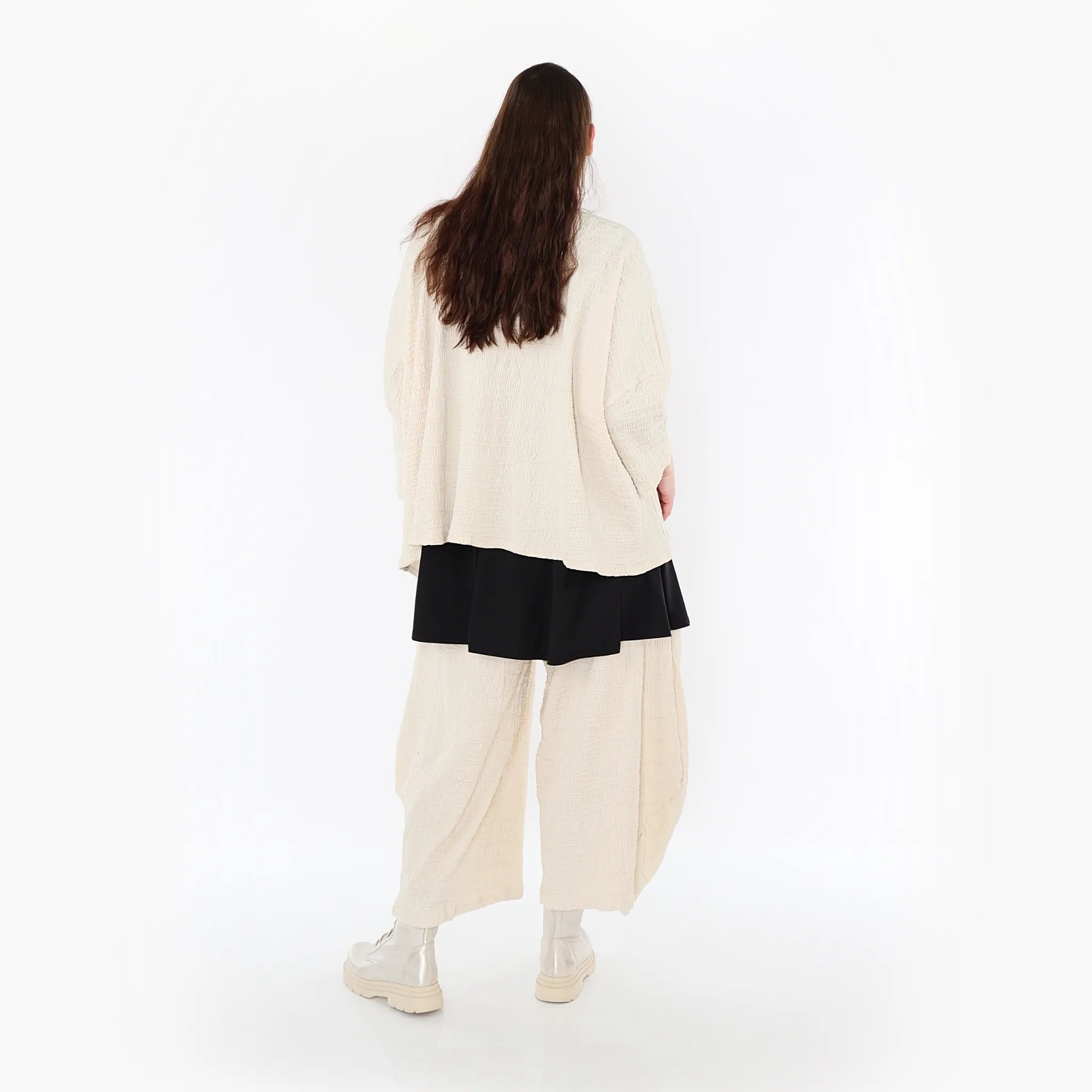  AKH Fashion Bigshirt in kastiger Form, aus Baumwolle, 1447.03018, Ecru, Streifen, Schick
