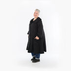  A-Form Mantel von AKH Fashion aus Materialmix, 1448.07034, Schwarz, Kariert, Schick