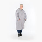  A-Form Mantel von AKH Fashion aus Materialmix, 1448.07044, Hellgrau, Kariert, Schick