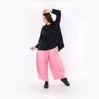  Ballonhose von AKH Fashion aus Materialmix, 1448.08069, Pink, Kariert, Schick, Modern