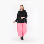  Ballonhose von AKH Fashion aus Materialmix, 1448.08069, Pink, Kariert, Schick, Modern