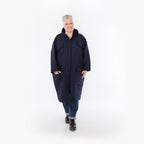  AKH Fashion Mantel in gerader Form, aus Materialmix, 1450.07044, Navy, Jacquard, Schick