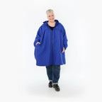  Ballonjacke von AKH Fashion aus Materialmix, 1450.07045, Royalblau, Jacquard, Schick