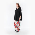  Ballonhose von AKH Fashion aus Materialmix, 1451.08069, Rot/Weiß/Schwarz, Punkte, Schick