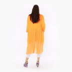 AKH Fashion Kleid in gerader Form, aus Materialmix, 1457.07046, Orange, Ausgefallen