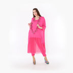  A-Form Kleid von AKH Fashion aus Materialmix, 1457.07048, Fuchsia, Ausgefallen, Zeitlos