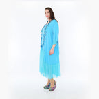 A-Form Kleid von AKH Fashion aus Materialmix, 1457.07048, Türkis, Ausgefallen, Zeitlos