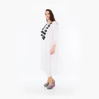  A-Form Kleid von AKH Fashion aus Materialmix, 1457.07048, Weiß, Ausgefallen, Zeitlos