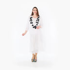  A-Form Kleid von AKH Fashion aus Materialmix, 1457.07048, Weiß, Ausgefallen, Zeitlos