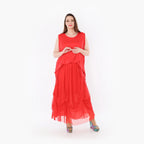  Ballonrock von AKH Fashion aus Materialmix, 1457.07049, Rot, Ausgefallen, Zeitlos, Schick