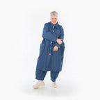  AKH Fashion Mantel in gerader Form, aus Polyester, 1466.07041, Jeansblau, Ausgefallen