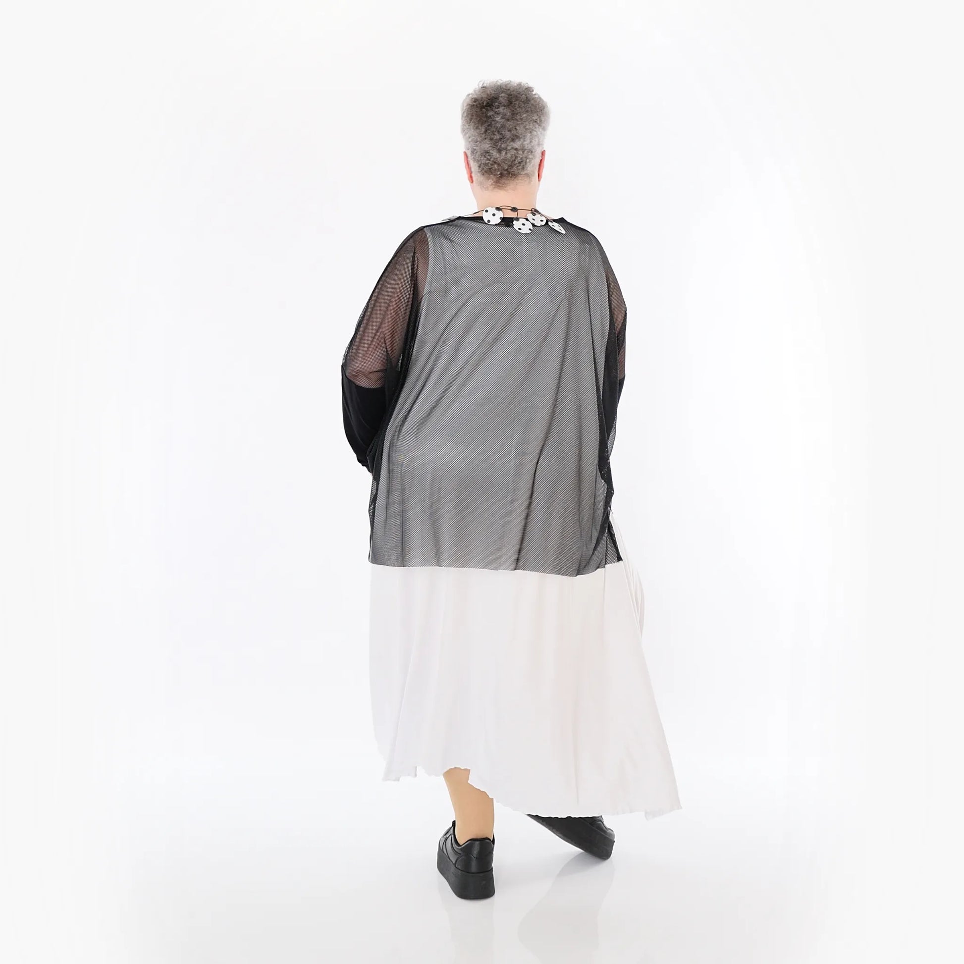  AKH Fashion Bigshirt in kastiger Form, aus Viskose, 1474.06721, Schwarz, Ausgefallen, Zeitlos