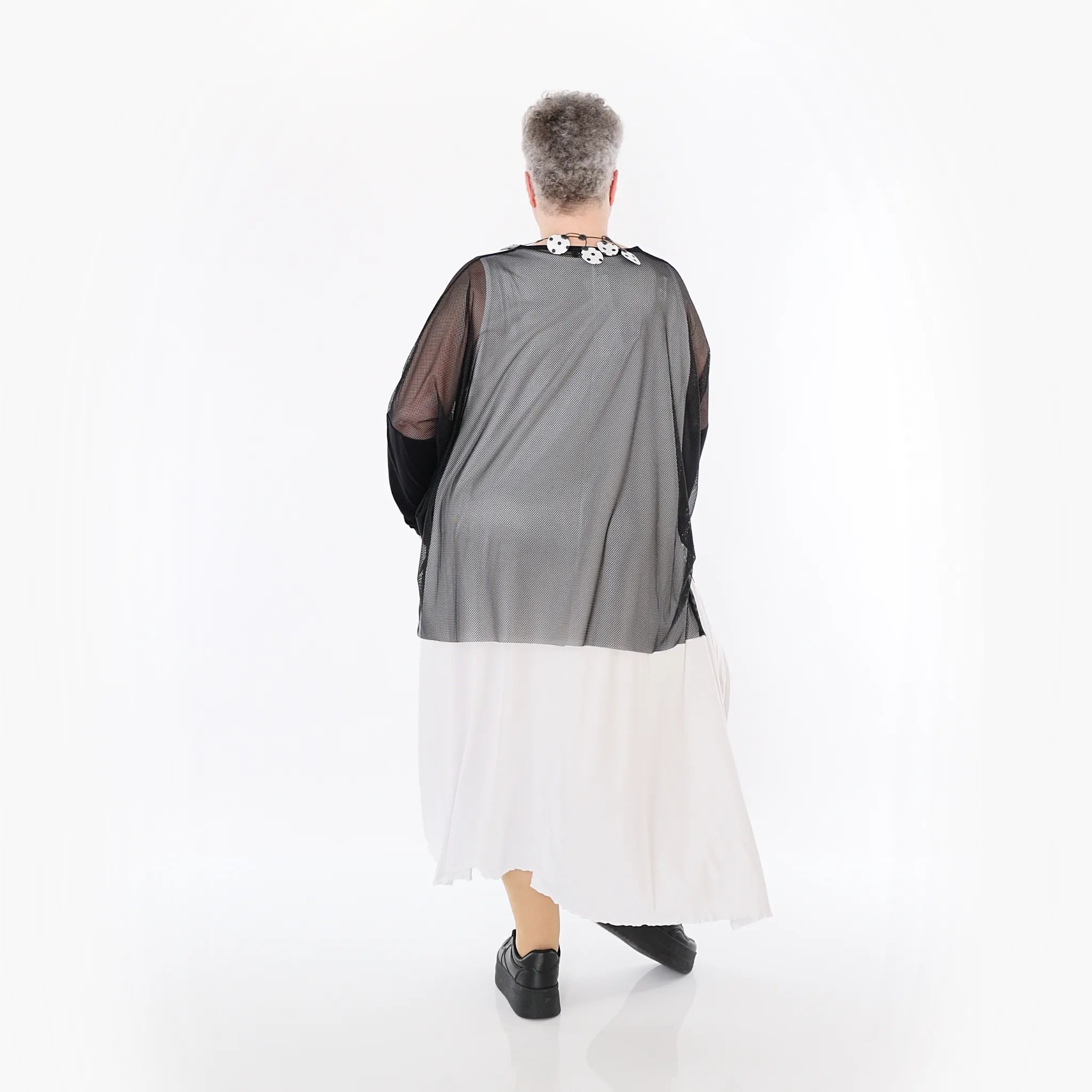  AKH Fashion Bigshirt in kastiger Form, aus Viskose, 1474.06721, Schwarz, Ausgefallen, Zeitlos
