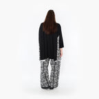  A-Form Bigshirt von AKH Fashion aus Viskose, 1475.07069, Schwarz/Weiß, Buchstaben, Schick