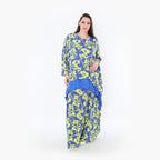  Palazzo Hose von AKH Fashion aus Viskose, 1476.07077, Blau/Gelb, Batik, Ausgefallen