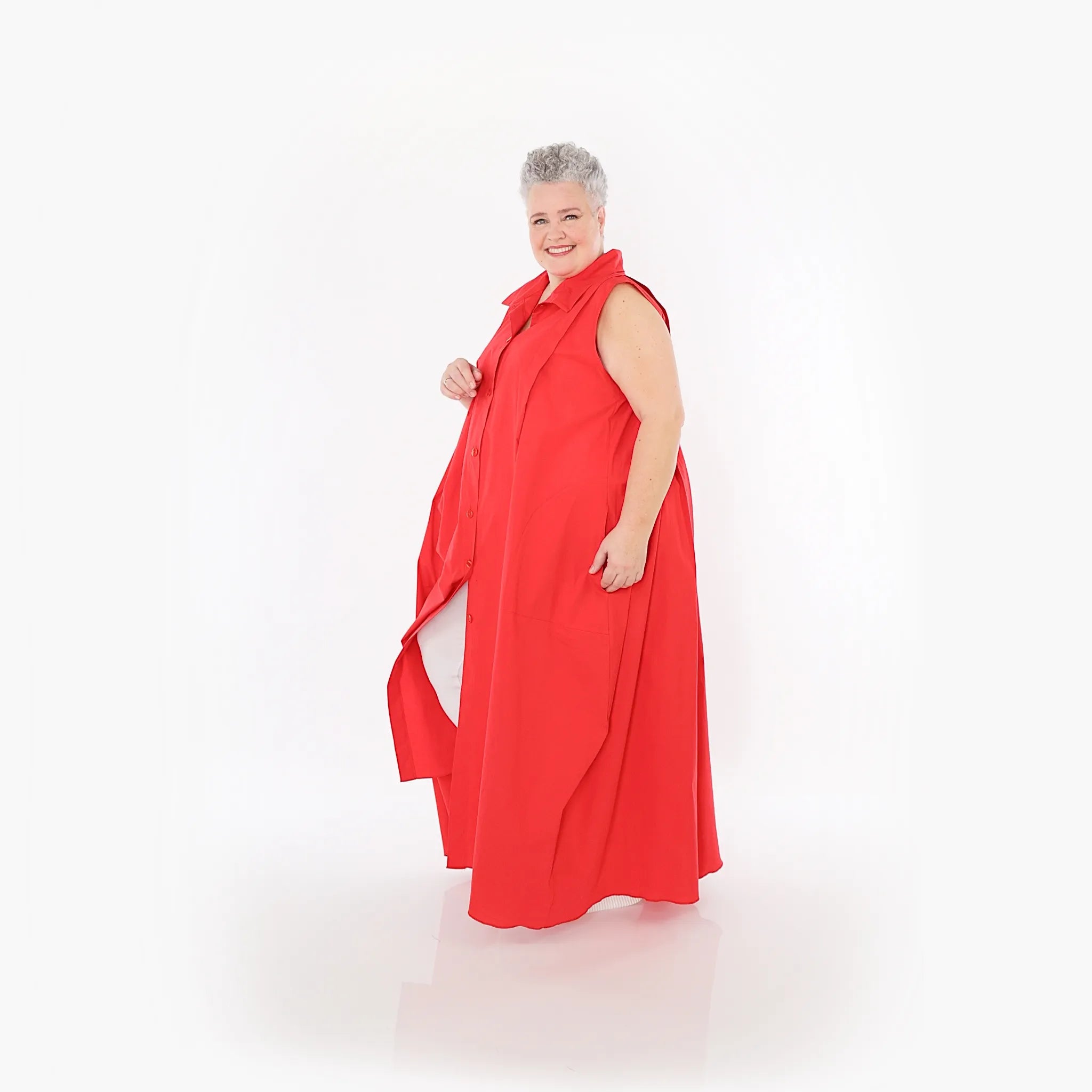  Ballon Weste von AKH Fashion aus Baumwolle, 1482.07066, Rot, Ausgefallen, Zeitlos, Schick