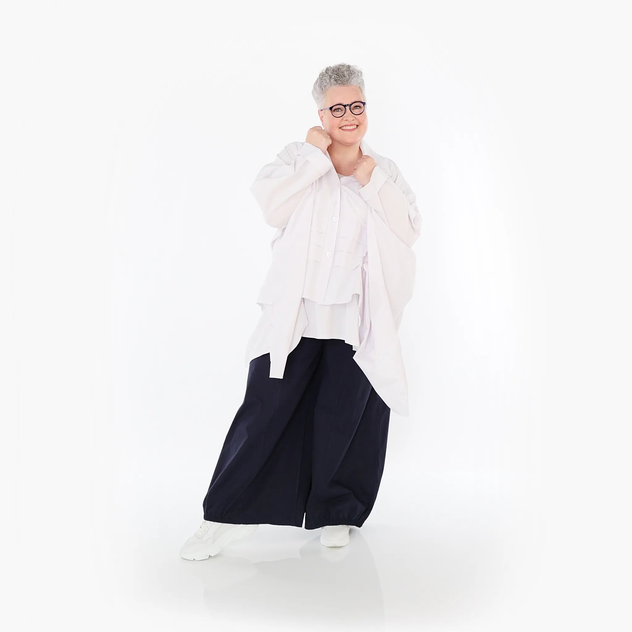  Ballonhose von AKH Fashion aus Baumwolle, 1482.07083, Marine, Ausgefallen, Zeitlos, Schick