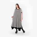  AKH Fashion Überwurf in gerader Form, aus Baumwolle, 1500.07100, Grau/Schwarz, Schick