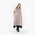  AKH Fashion Überwurf in gerader Form, aus Baumwolle, 1500.07100, Mauve/Schwarz, Schick