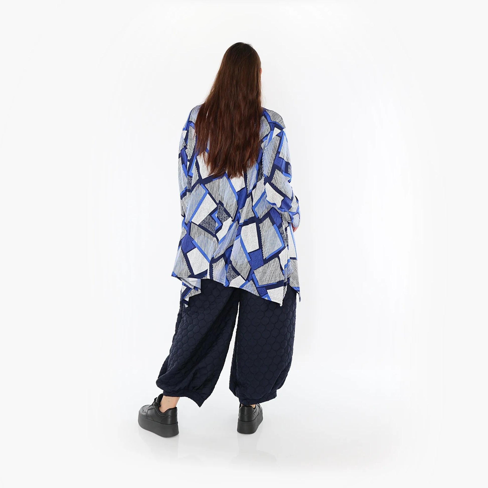  Ballonhose von AKH Fashion aus Materialmix, 1450.08067, Navy, Jacquard, Schick, Modern