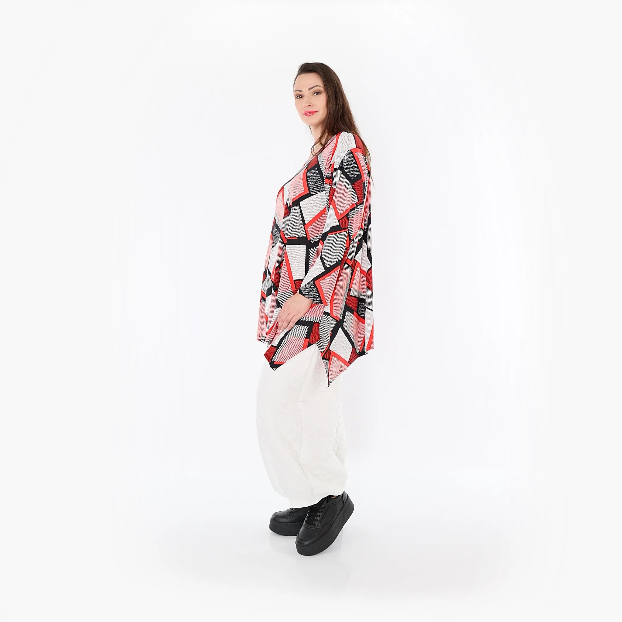  Ballonhose von AKH Fashion aus Materialmix, 1450.08067, Weiß, Jacquard, Schick, Modern