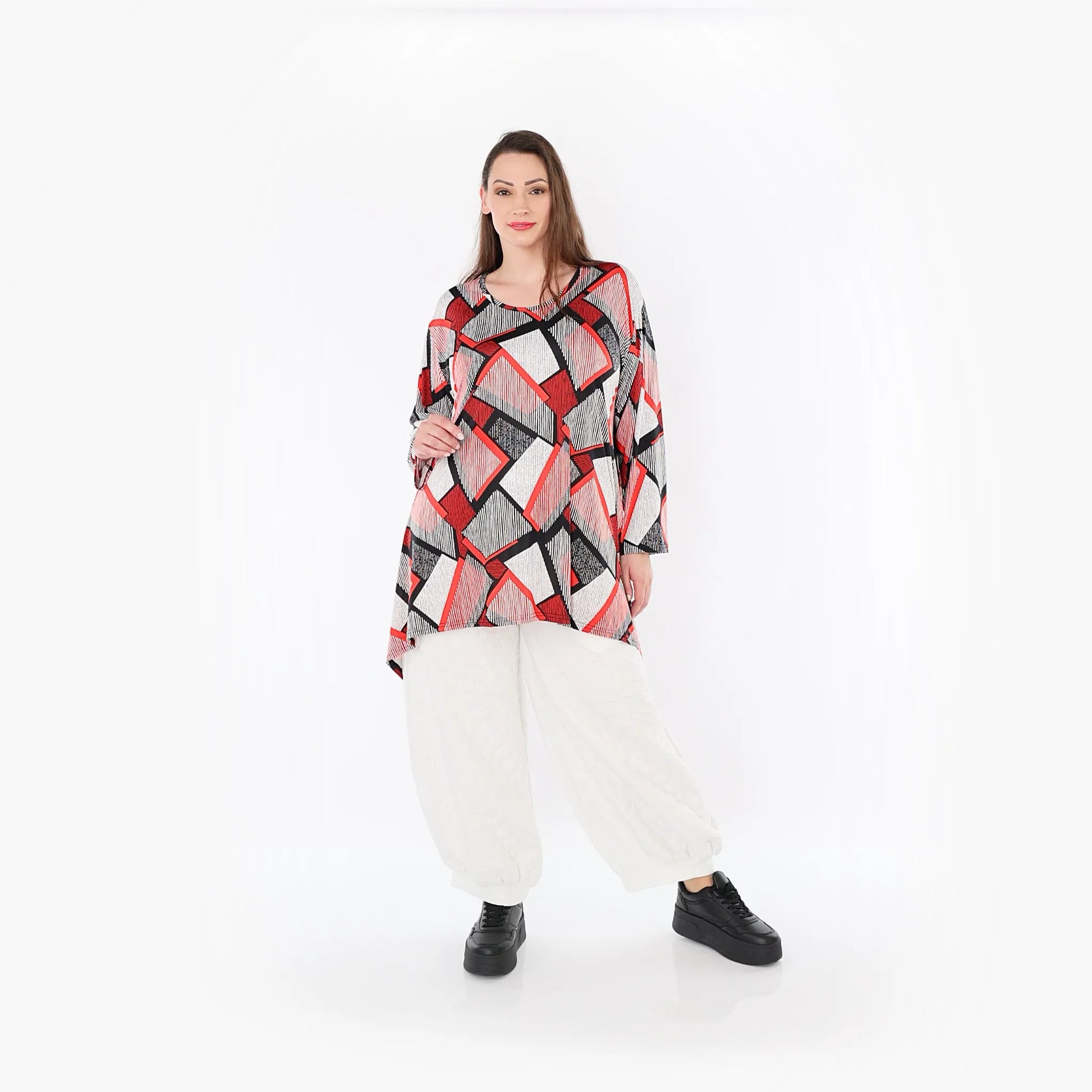  Ballonhose von AKH Fashion aus Materialmix, 1450.08067, Weiß, Jacquard, Schick, Modern