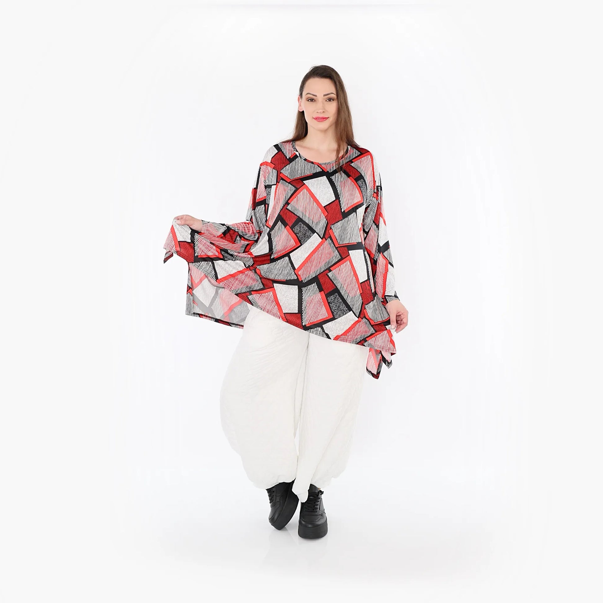  Ballonhose von AKH Fashion aus Materialmix, 1450.08067, Weiß, Jacquard, Schick, Modern