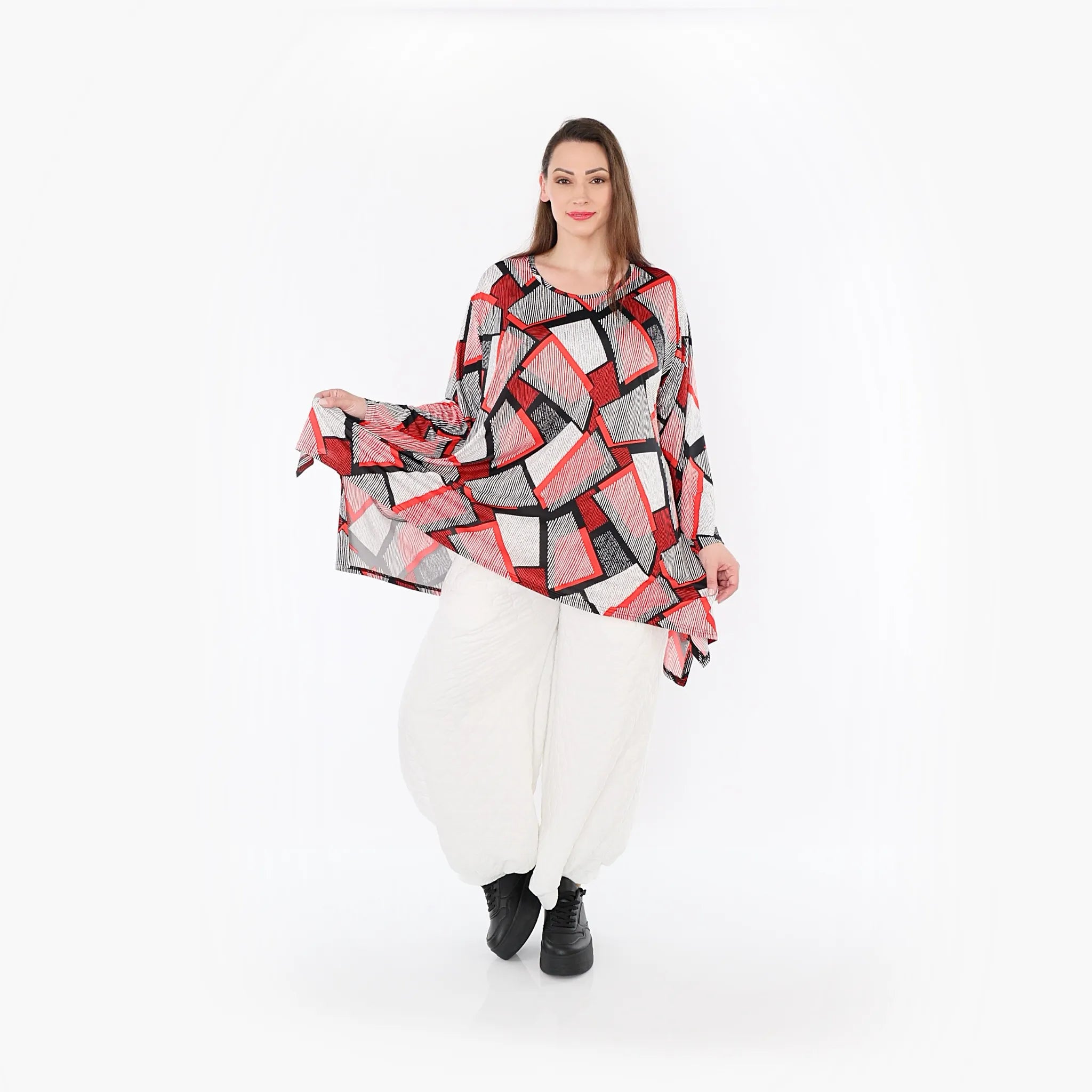  Ballonhose von AKH Fashion aus Materialmix, 1450.08067, Weiß, Jacquard, Schick, Modern