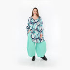  Ballonhose von AKH Fashion aus Materialmix, 1450.06631, Mintgrün, Jacquard, Schick, Schick