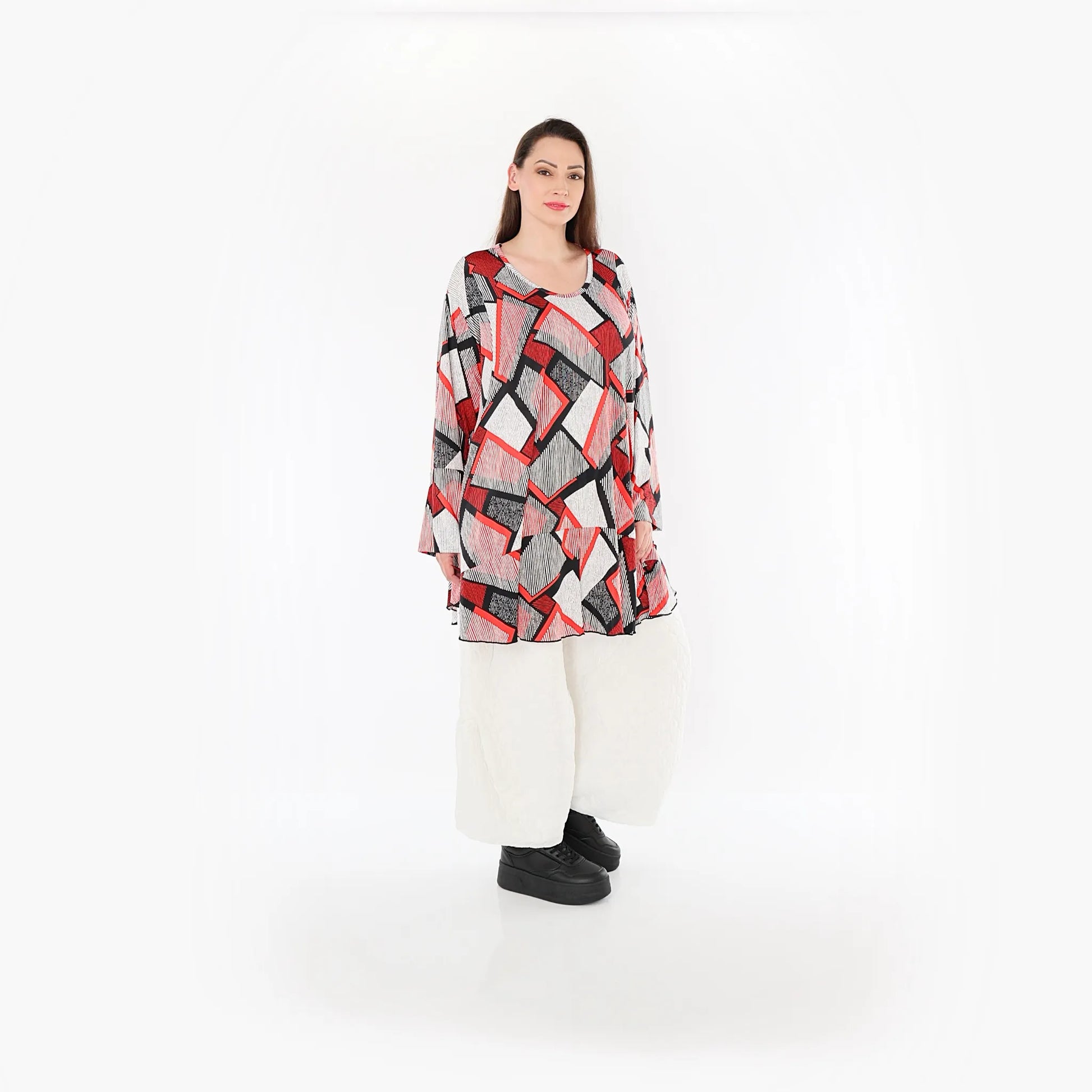  Ballonhose von AKH Fashion aus Materialmix, 1450.06631, Weiß, Jacquard, Schick, Modern