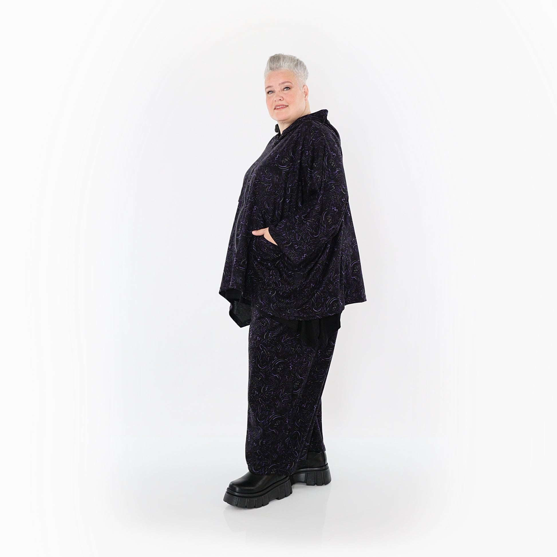  Marlene Hose von AKH Fashion aus Materialmix, 1516.07083, Violett