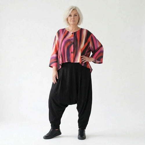 Haremshose von AKH Fashion aus Viskose, ausgefallene, zeitlose Lagenlook Mode