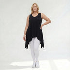 Zipfel Top von AKH Fashion aus Viskose, ausgefallene, zeitlose Lagenlook Mode
