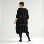  Ballonkleid von AKH Fashion aus Viskose, 1416.06564, Schwarz/Gelb, Schick, Modern, Bequem
