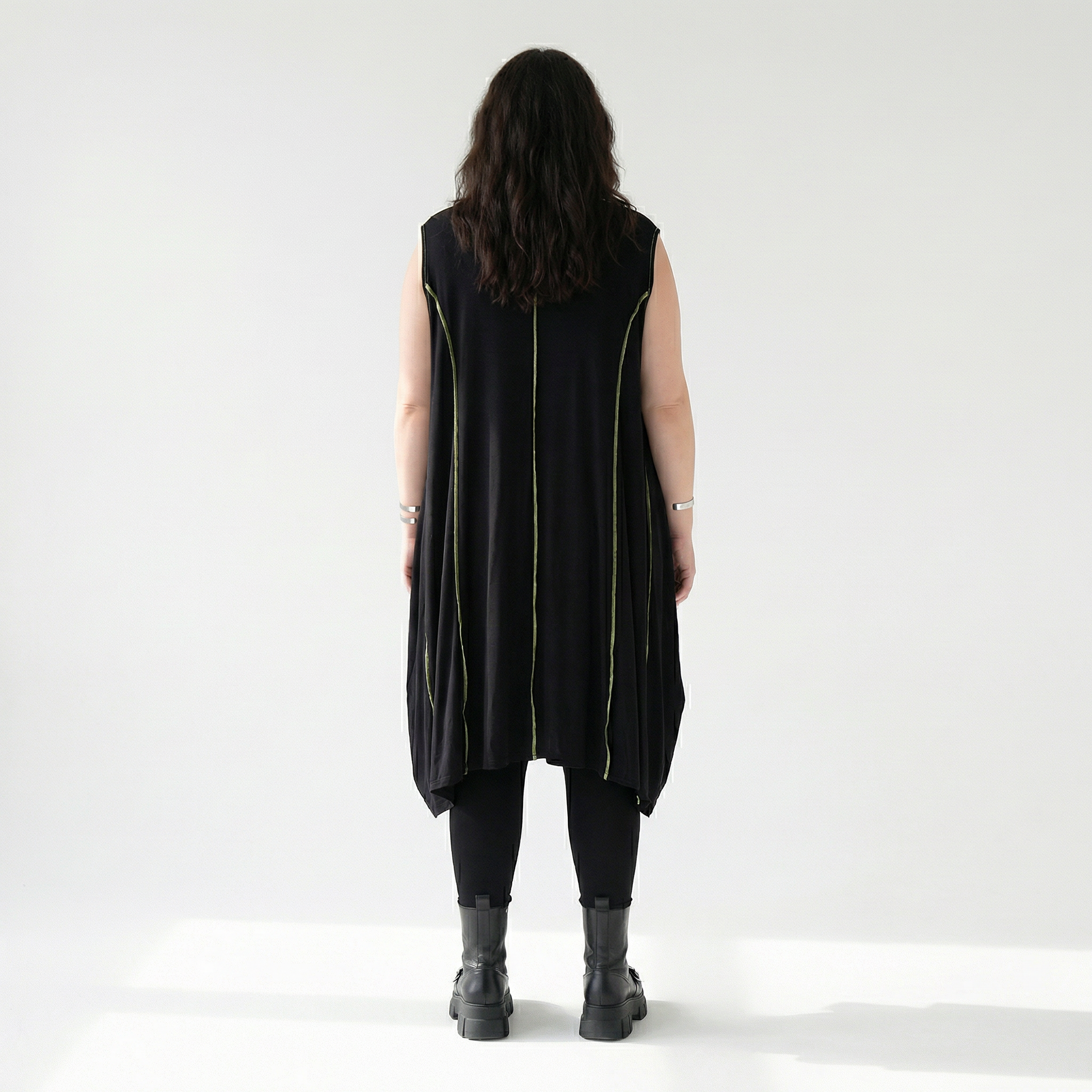  Ballon Tunika von AKH Fashion aus Viskose, 1416.06913, Schwarz/Gelb, Schick, Modern