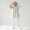 A-Form Shirt von AKH Fashion aus Baumwolle, ausgefallene, zeitlose Lagenlook Mode