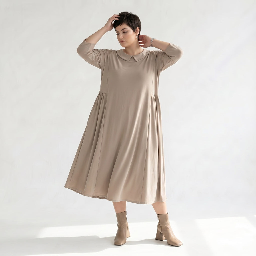 Ballonkleid von AKH Fashion aus Materialmix, ausgefallene, zeitlose Lagenlook Mode