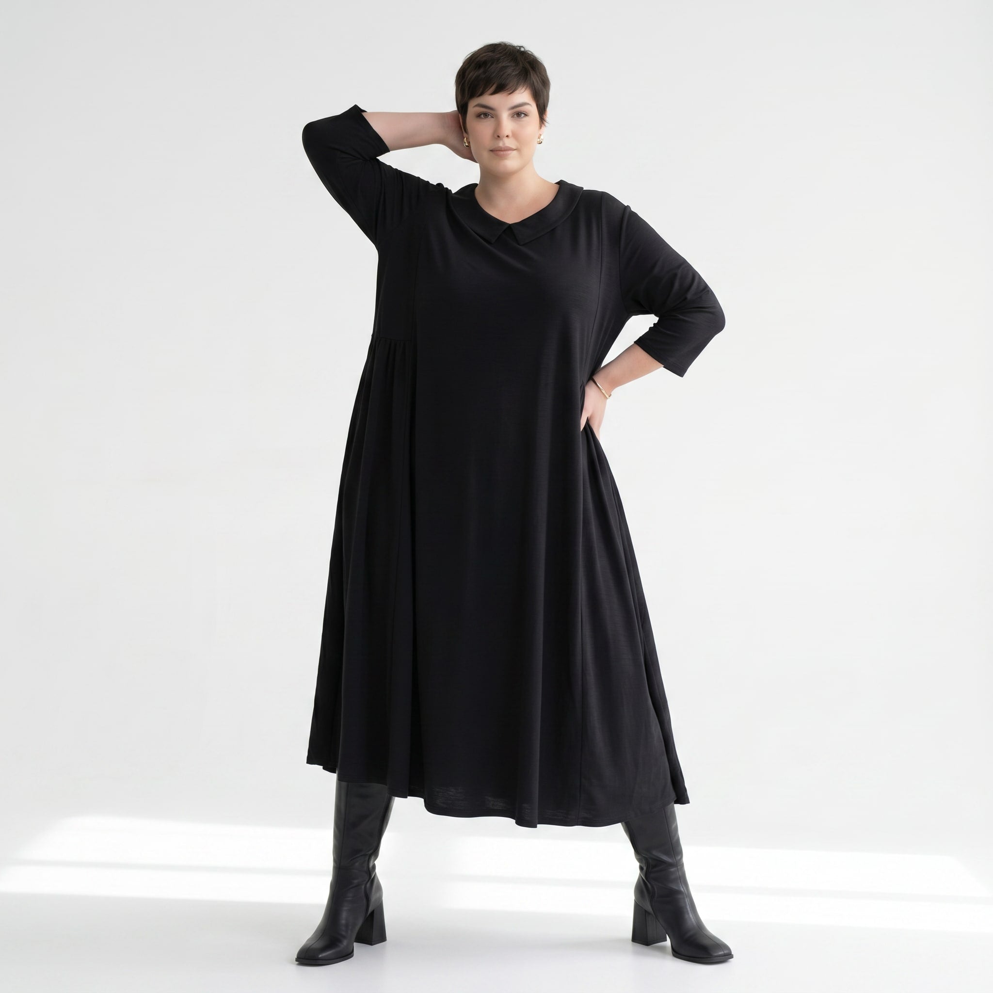 Ballonkleid von AKH Fashion aus Materialmix, ausgefallene, zeitlose Lagenlook Mode